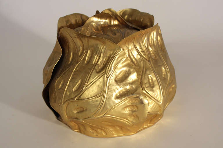 Gold Plated Cabbage Ice Bucket 3