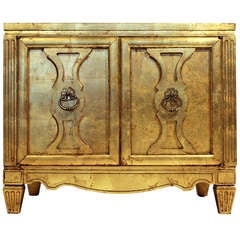 Gold Leaf Gilt Wood Cabinet