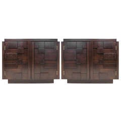 Mosaic Block Pair of Cabinets or Nightstands