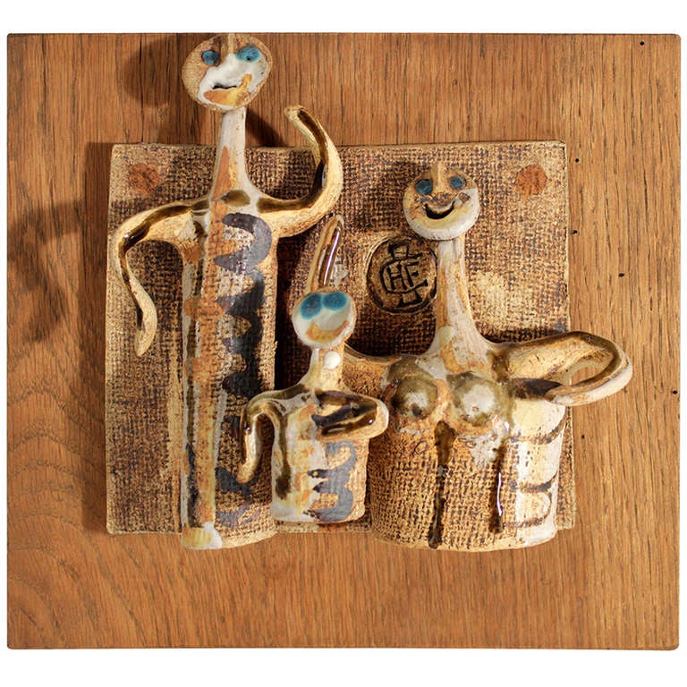 Hal Fromhold Ceramic Wall Panel at 1stDibs