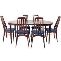 Danish Rosewood Table & 6 Chairs Koefoeds Hornslet