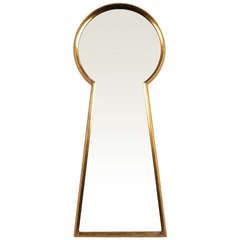Keyhole Shaped Gilt Mirror