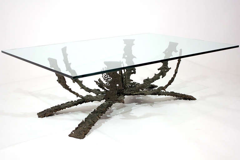Brutalist Daniel Gluck Sculptural Cocktail Table