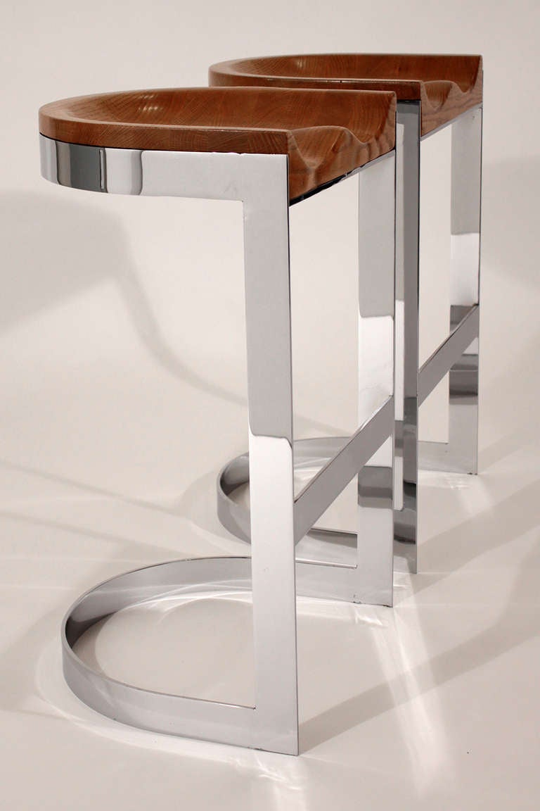 Warren Bacon Bar Stool Pair at 1stDibs warren bacon bar stools