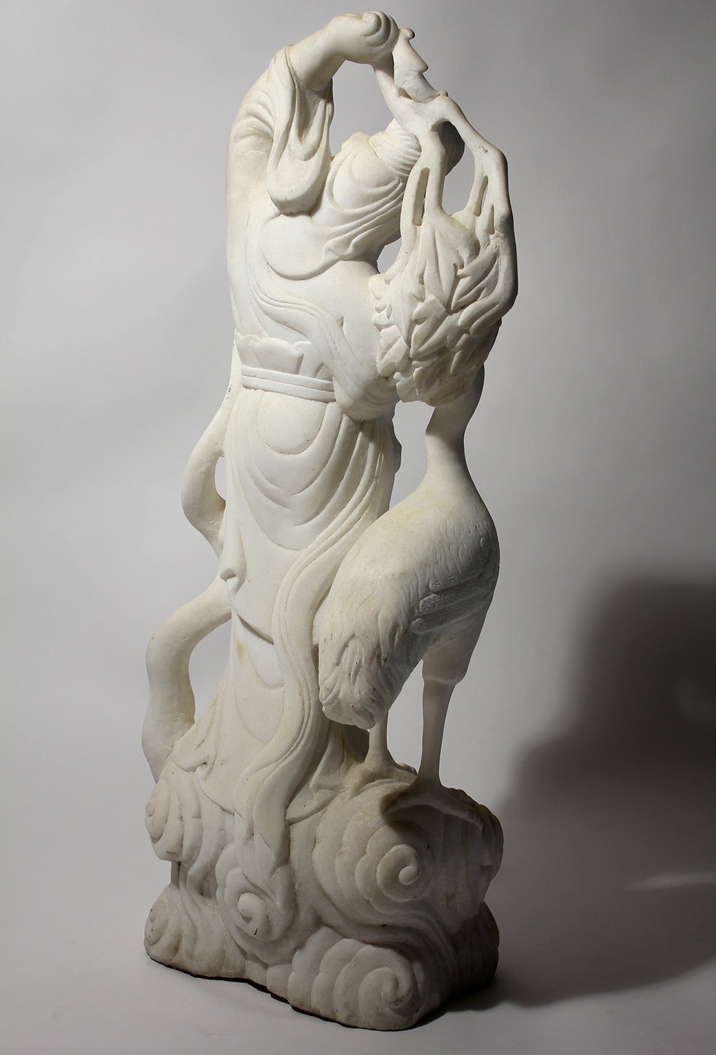 Chinese Carved Marble Quan Yin Sculpture at 1stDibs china marble