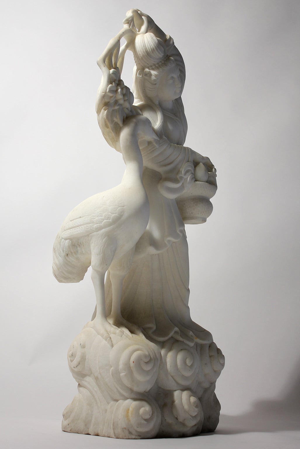 Chinese Carved Marble Quan Yin Sculpture at 1stDibs china marble