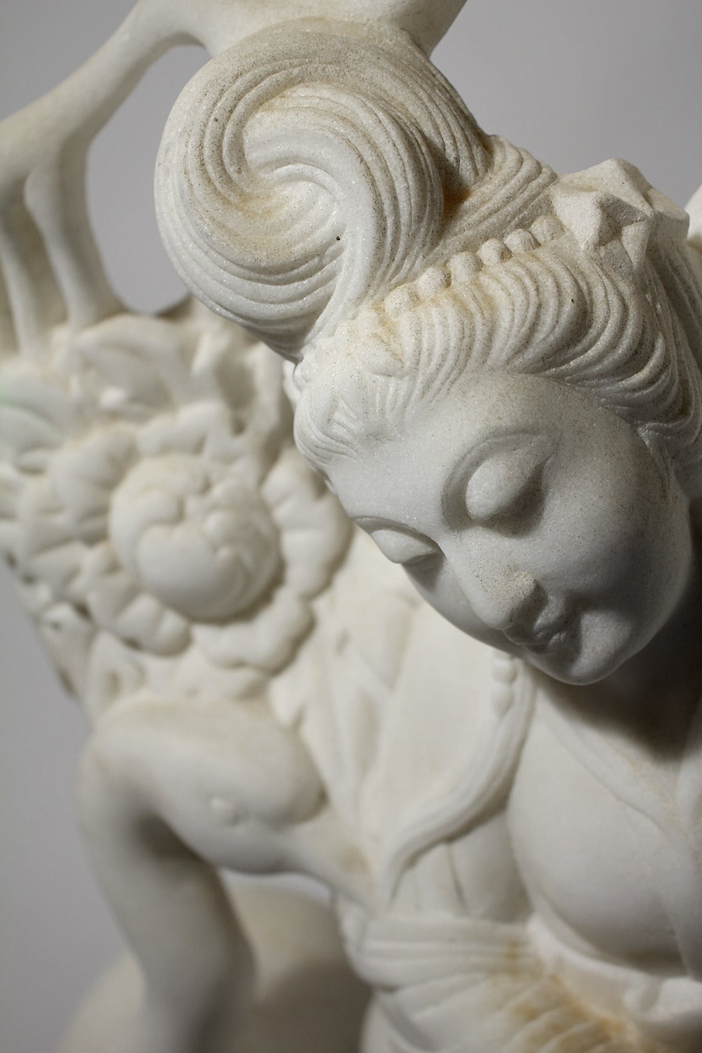 Chinese Carved Marble Quan Yin Sculpture at 1stDibs china marble