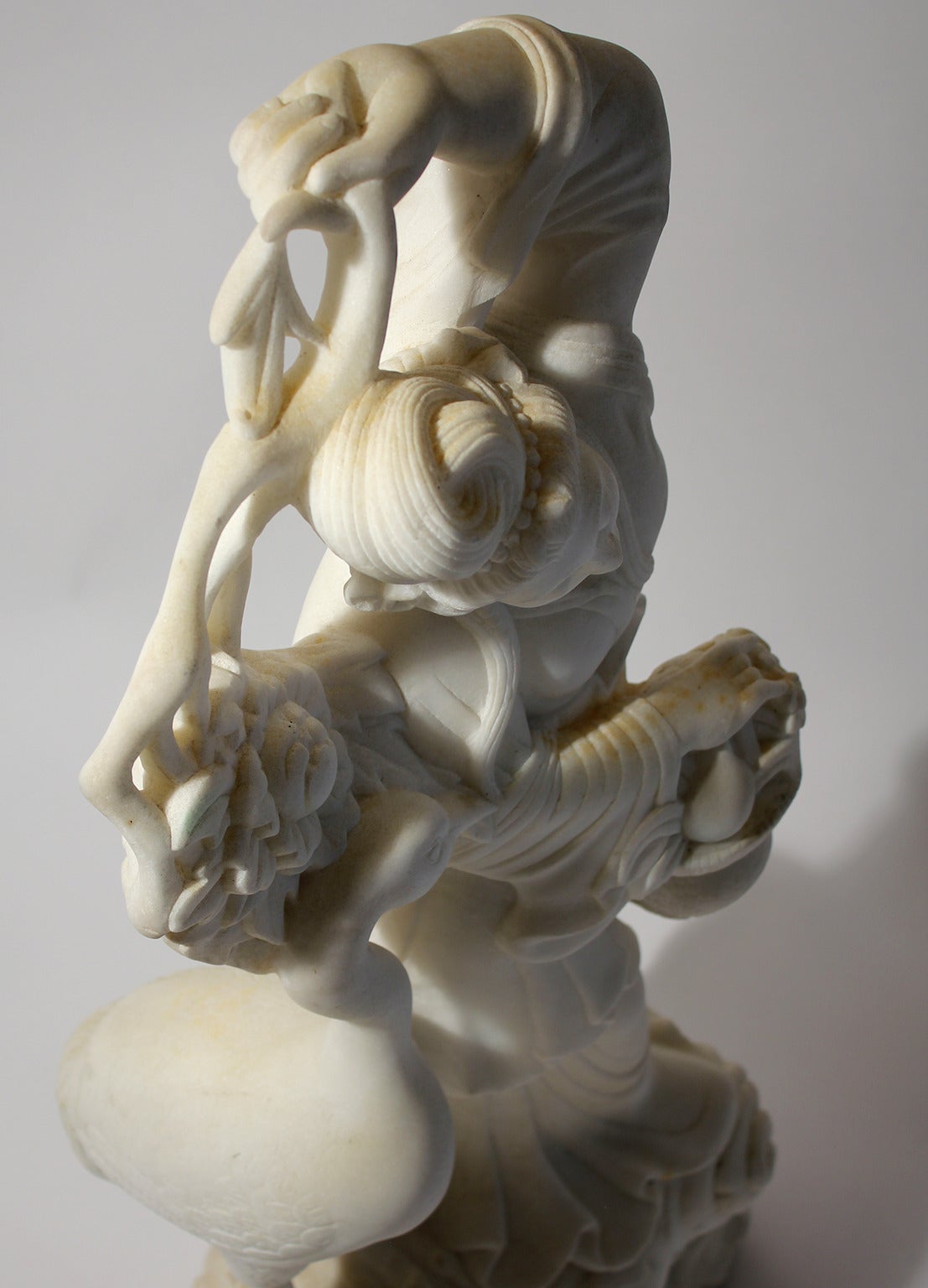 Chinese Carved Marble Quan Yin Sculpture at 1stDibs china marble