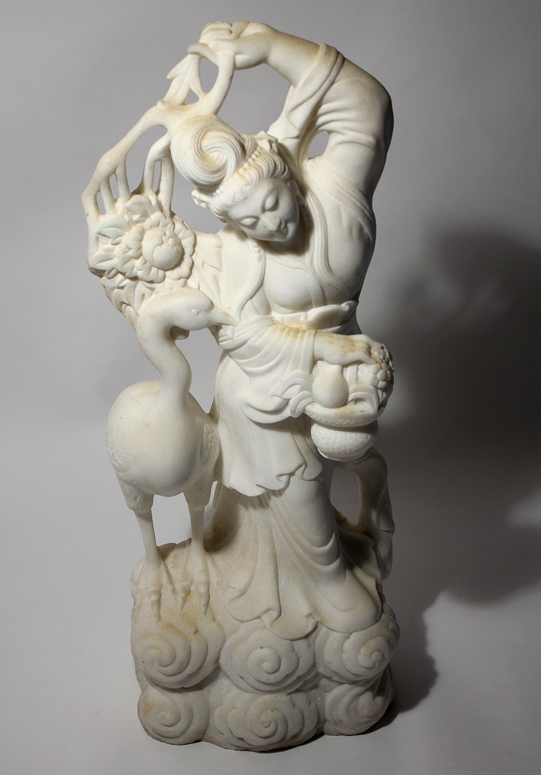 Chinese Carved Marble Quan Yin Sculpture at 1stDibs china marble