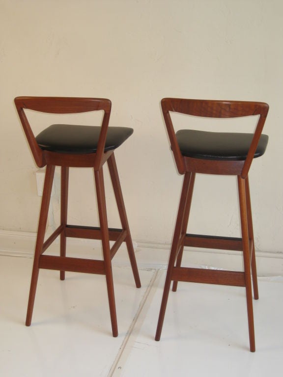 20th Century Pair of Bar Stools by Henry Rosengren Hansen