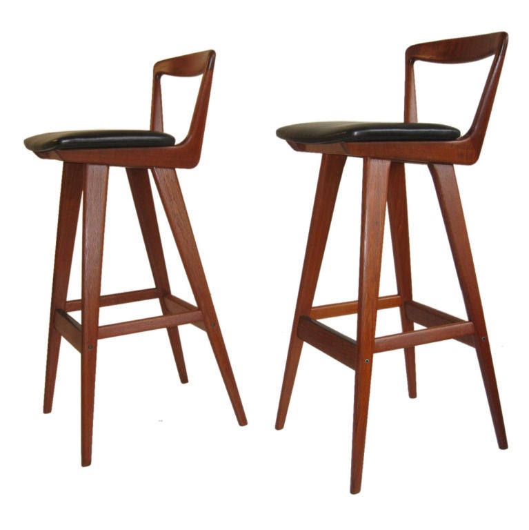 Pair of Bar Stools by Henry Rosengren Hansen