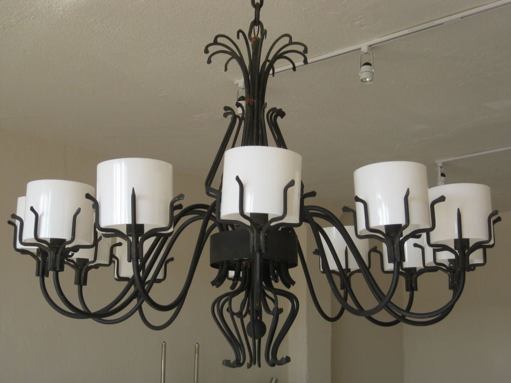 Very large Wrought Iron Chandelier from C. Carl Jennings 