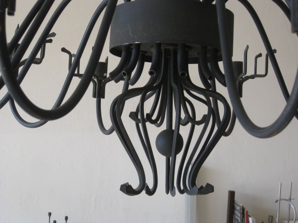 20th Century C. Carl Jennings Wrought Iron Chandelier