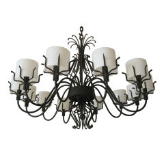 C. Carl Jennings Wrought Iron Chandelier