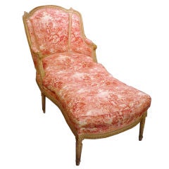 19th Century Napoleon III Chaise Longue with Toile