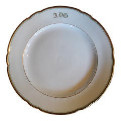 19c Set of Monogrammed Plates - Epoque Louis Philippe