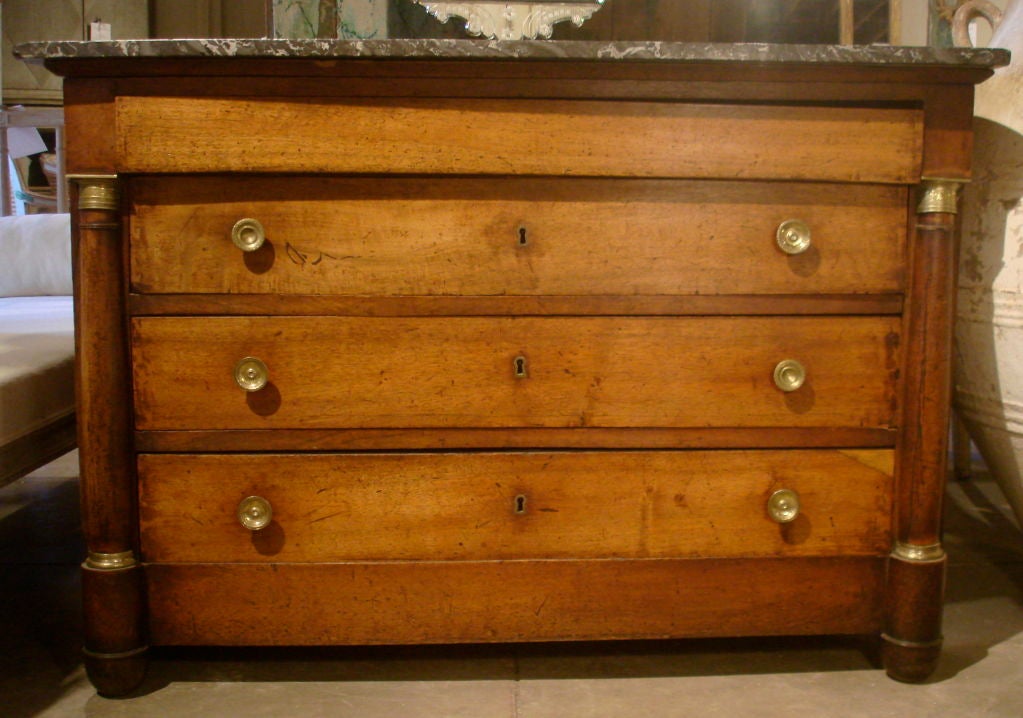 19c Empire Commode with Marble