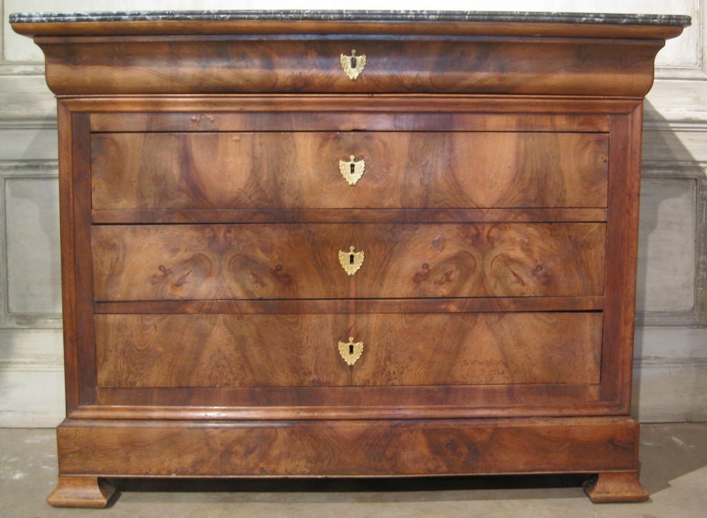 19c Louis Philippe Commode with Marble