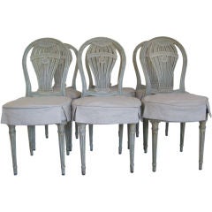 19c French Montgolfiere Set of 6 Chairs