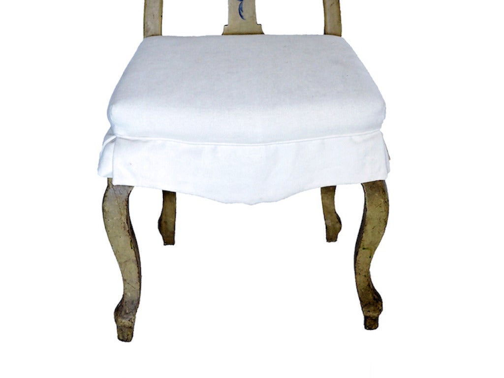 18th Century Italia Set of 12 Chairs with Cordage Seats and Upholstered Covers In Good Condition In New Orleans, LA