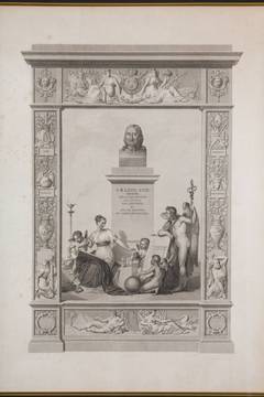 19th Century Large Framed Neoclassical Lithograph