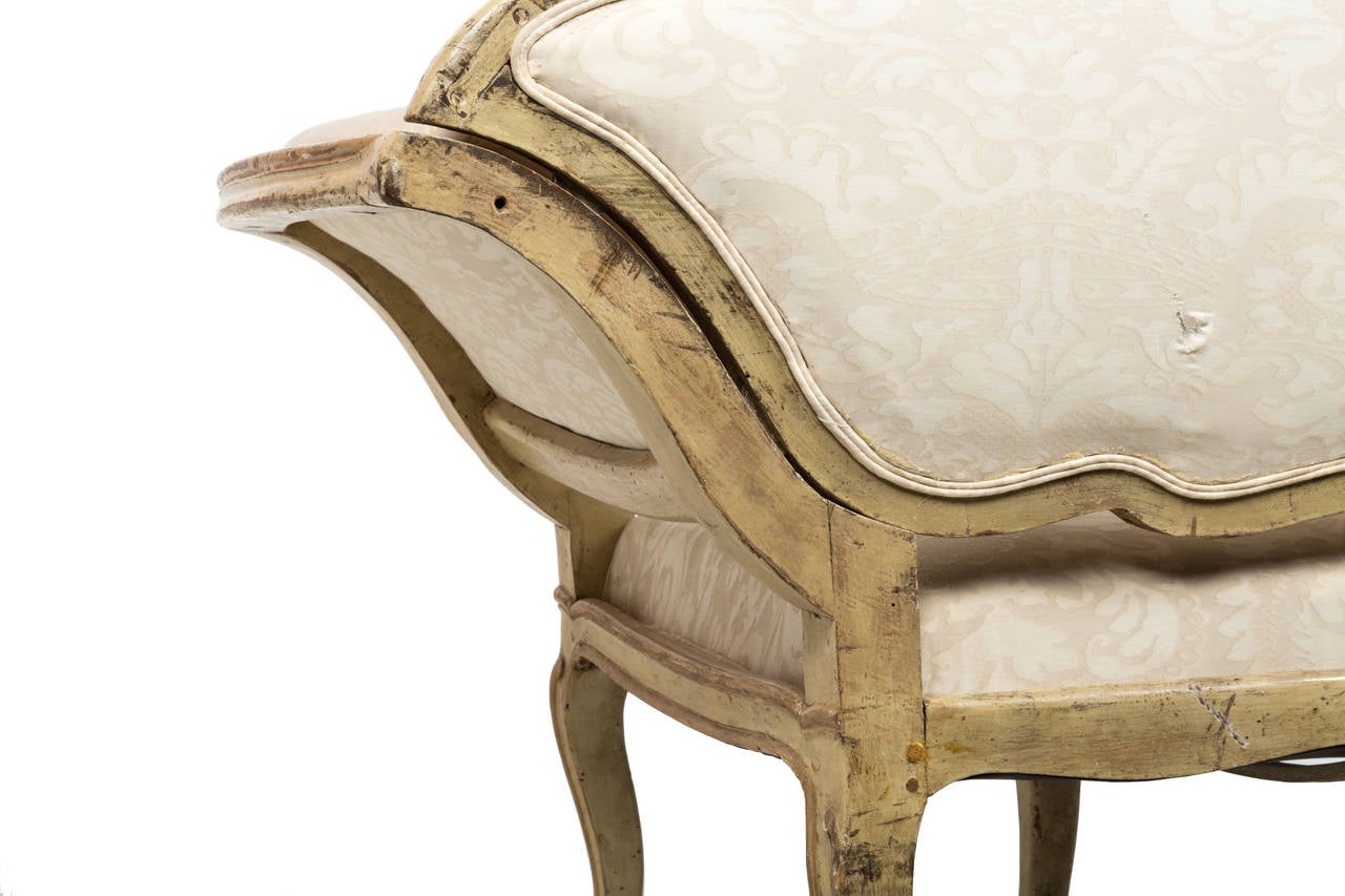 18c Italian Canape Upholstered in Fortuny Fabric 2