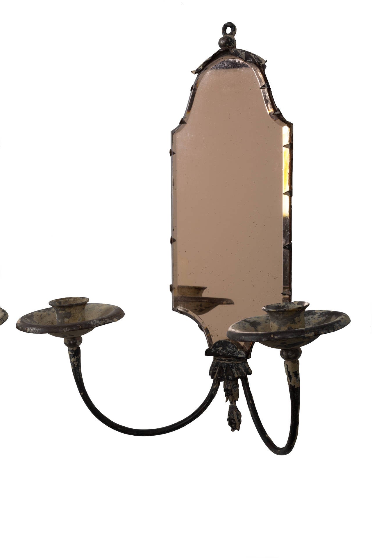 19th Century French Pair of Mirrored Sconces 1
