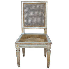 18th Century Set of Eight Louis XVI Caned Chairs with Original Lacquer 10