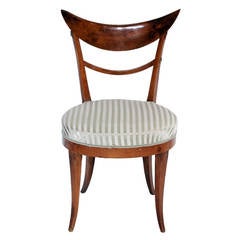 19th Century Set of Six Directoire Curved Back Walnut Chairs 8