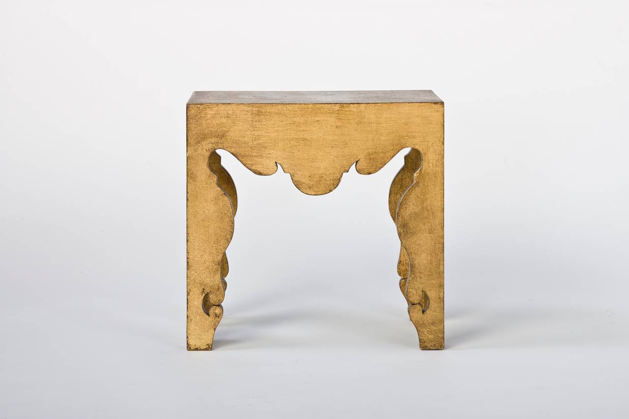 Tara Shaw Maison Rococo Martini Table Gold Leaf For Sale at 1stdibs