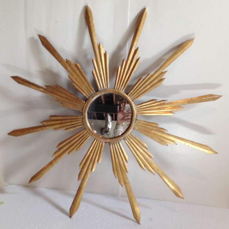 Vintage Sunburst Mirror For Sale at 1stDibs