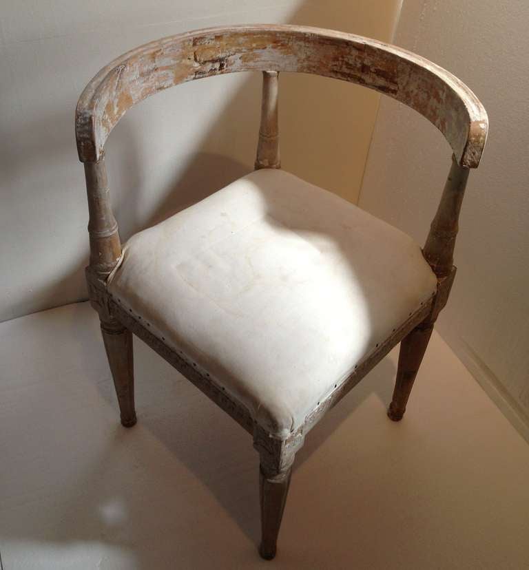 18th Century and Earlier 18th Century Swedish Corner Chair with Original Patina