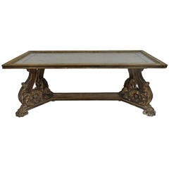 Italian Pied Du Sabot Coffee Table with Mirror Italian Pied Du Sabot Coffee Table with Mirror