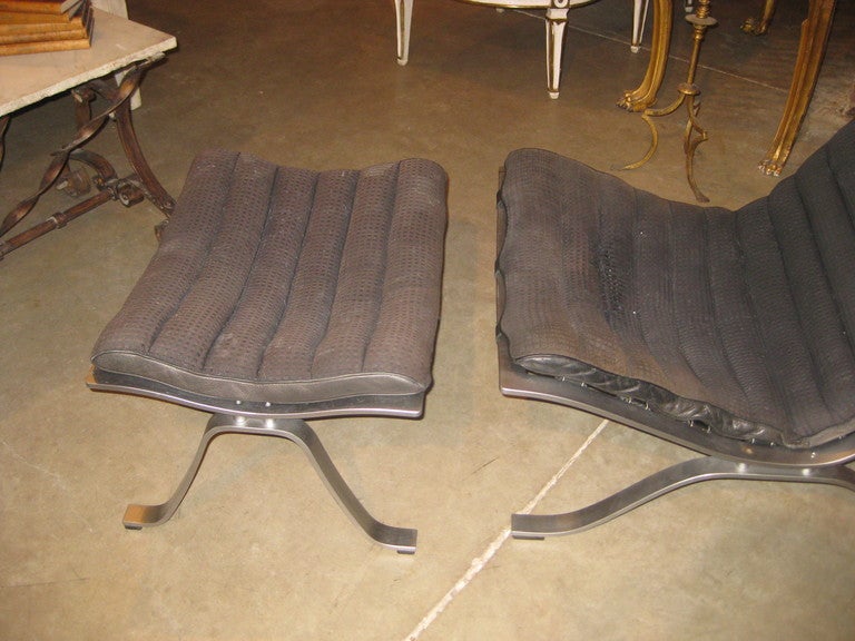 1960s Swedish Arne Norrell  Lounge Chair and Ottoman 1