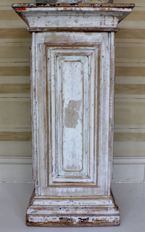 18c French Garden Urn on 19c Wooden Pedestal 2