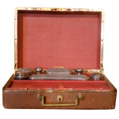 Antique 19c Sterling Silver Monogrammed Vanity Set