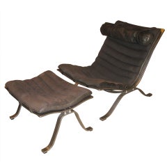 1960s Swedish Arne Norrell  Lounge Chair and Ottoman