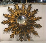 Gilded Iron Leaf Mirror