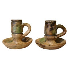 Antique 19c Anduze Candle Holders