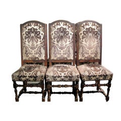 19c Louis XIII Set of 6 Chairs