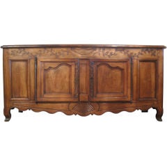 19c Provincial Enfilade in Walnut with Neoclassical Urn Carving