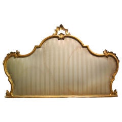 19c Louis XV Italian Gilded Wood Headboard