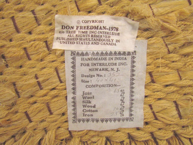 Große abstrakte Faserkunst Wandbehang von Don Freedman circa 1970er Jahre 2