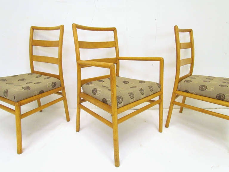 Mid-Century Modern Set of Six Mid-Century Dining Chairs by T.H. Robsjohn-Gibbings for Widdicomb
