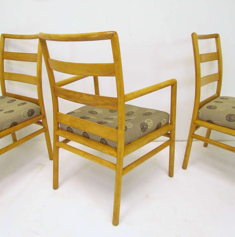 Set of Six Mid-Century Dining Chairs by T.H. Robsjohn-Gibbings for Widdicomb In Good Condition In Peabody, MA