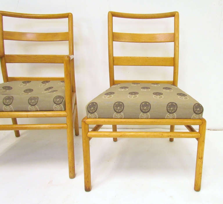 Wood Set of Six Mid-Century Dining Chairs by T.H. Robsjohn-Gibbings for Widdicomb