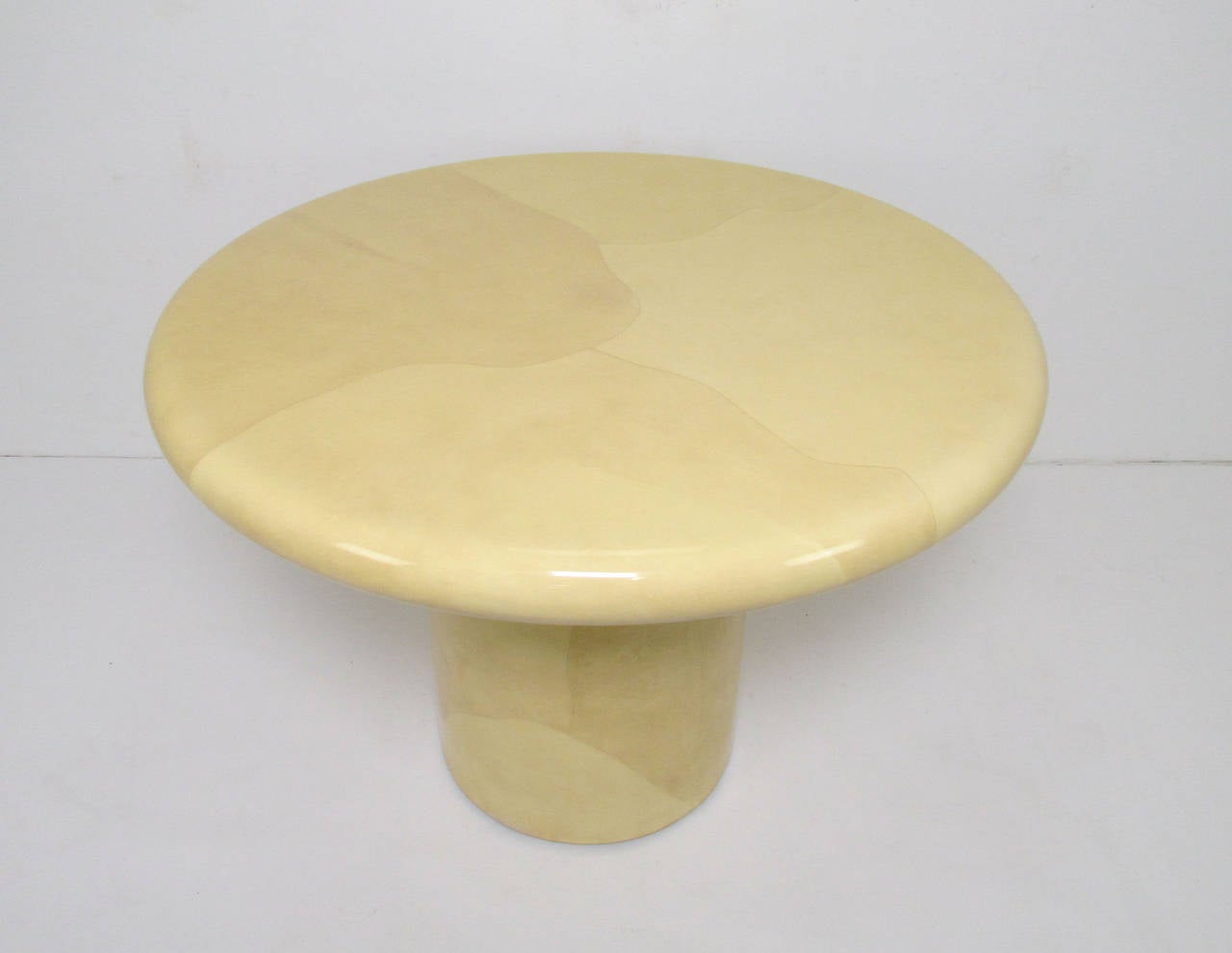 Mid-Century Modern Lacquered Goatskin Dining Table in the Manner of Karl Springer