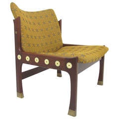 Rare Danish Modern Rosewood Lounge Chair by Kofod-Larsen