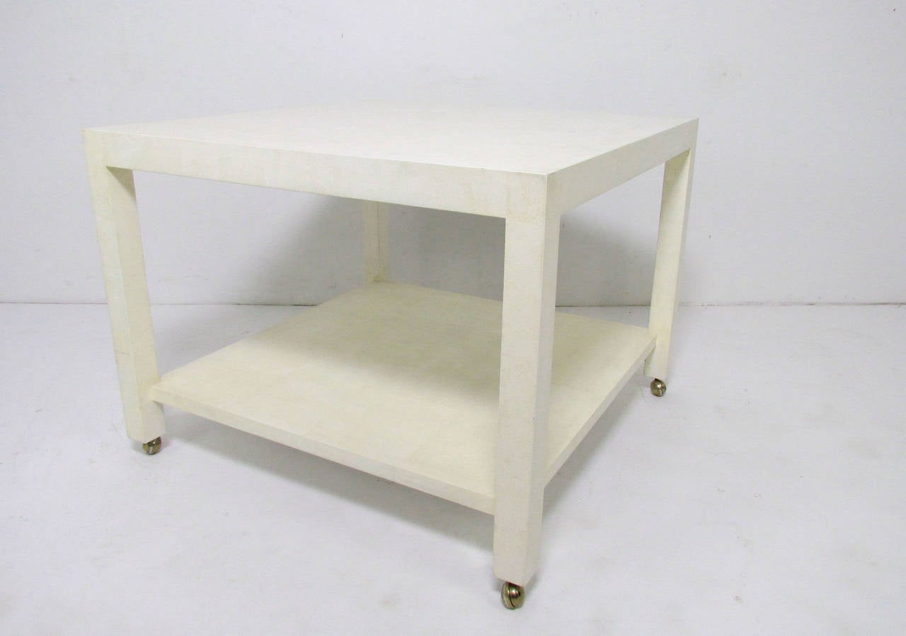 Large Two-Tiered Side Table by Edward Wormley for Dunbar