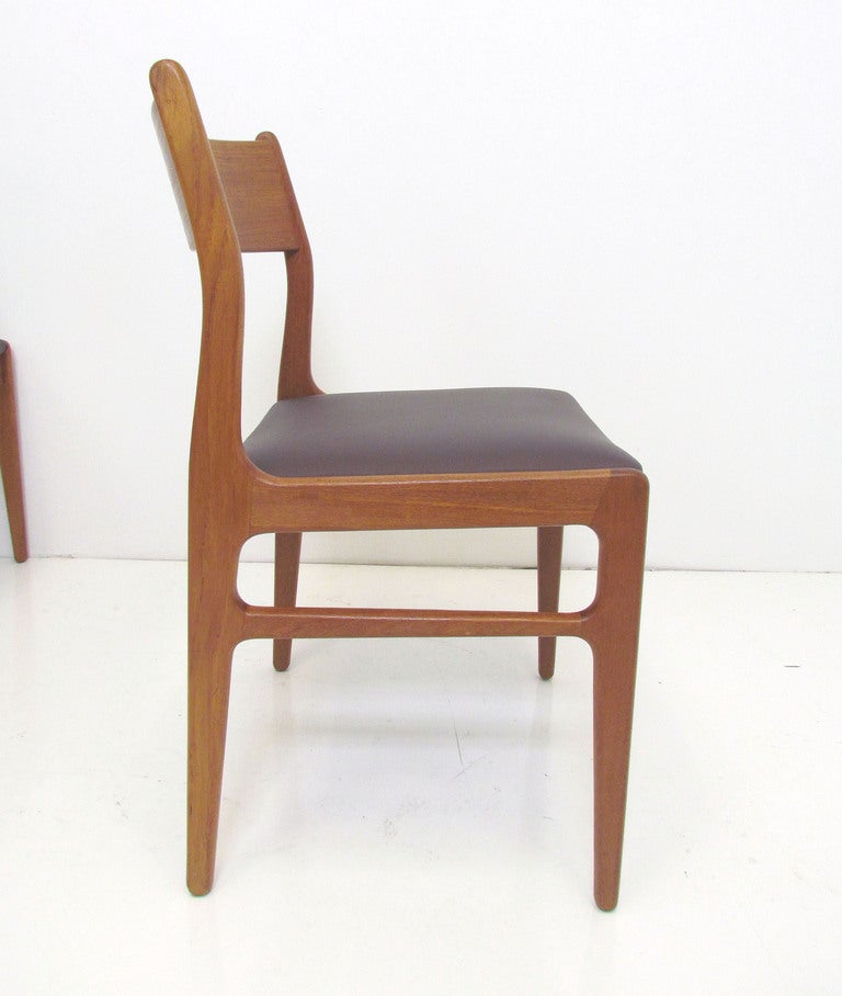 Mid-Century Modern Set of Six Danish Teak Dining Chairs by Funder-Schmidt & Madsen
